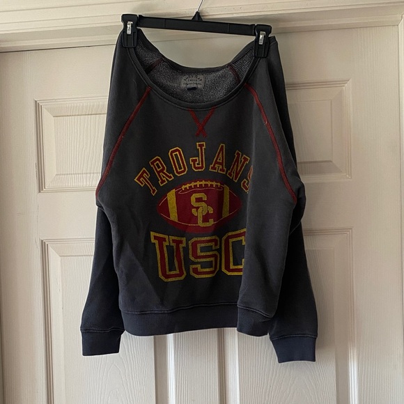 American Eagle Outfitters Tops - American Eagle Outfitters Trojans USC Gray Collegiate Sweatshirt Sz M.  NWOT